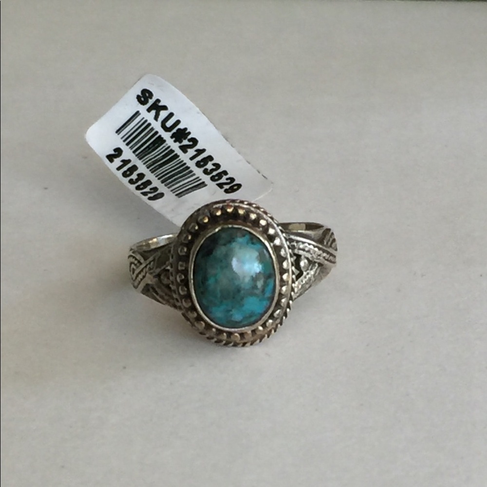 Oval Shadowkite Ring in Sterling Silver Sz 9